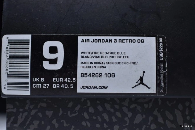 Cheap TBK Air 854262-106 Air First Look Nike Retro 3 Jordan Blue True 0822